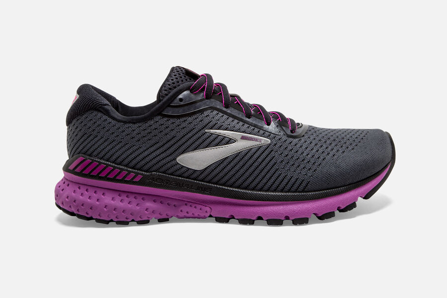 Brooks Damen Adrenaline GTS 20 Laufschuhe Schwarz Lila Sale 062-082935